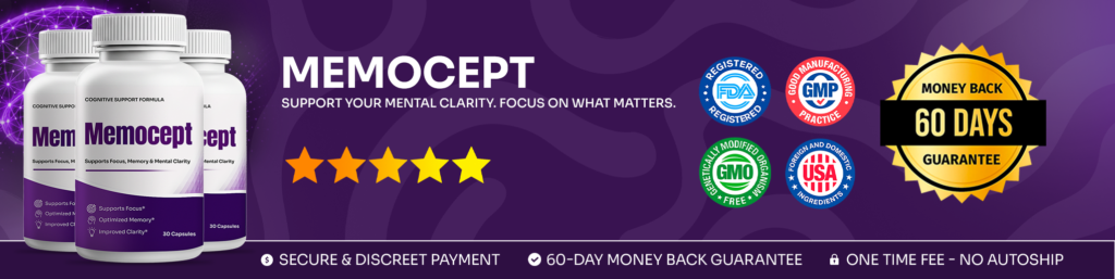 Memocept — support your mental clarity, 60-day money back guarantee